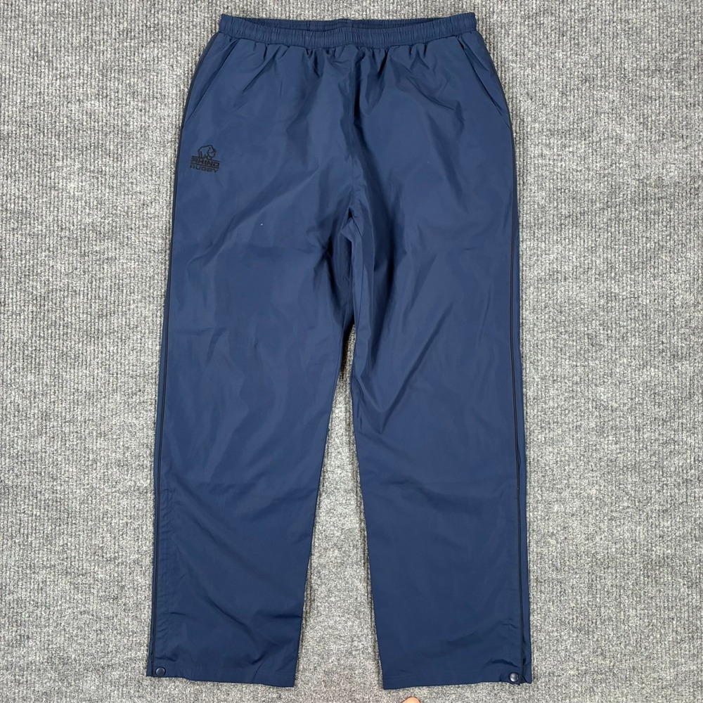Rhino Rugby Track Pants Mens Size 2XL Navy Snap Hem Athletic Warm Up Jogger